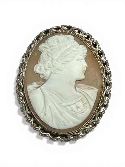 Brosche Mandile 1922 Dame Cammei  in Silber Conchiglia 2MSPCM40 - 2MSPCM40